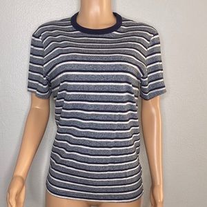J.Crew/Jeans Blue White Stripped T-Shirt Size S